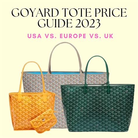 goyard leather tote|goyard tote bag price 2023.